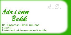 adrienn bekk business card